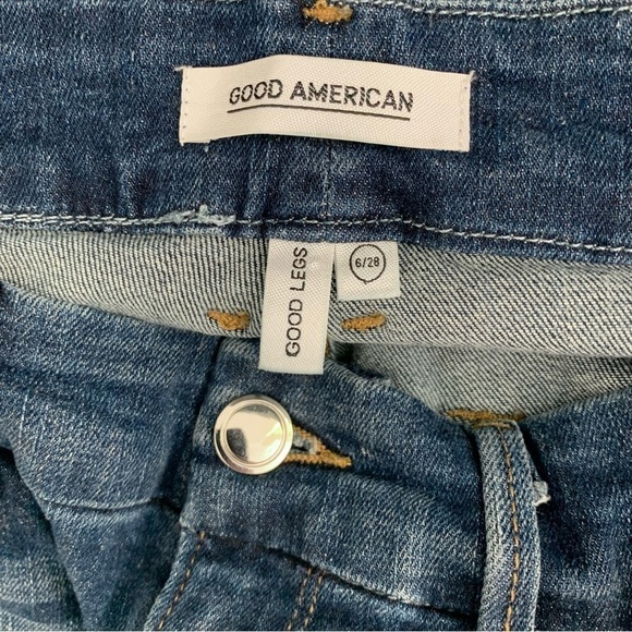 Good American Good Legs Straight Athletic Stripe size 6 / 28 - Picture 7 of 11